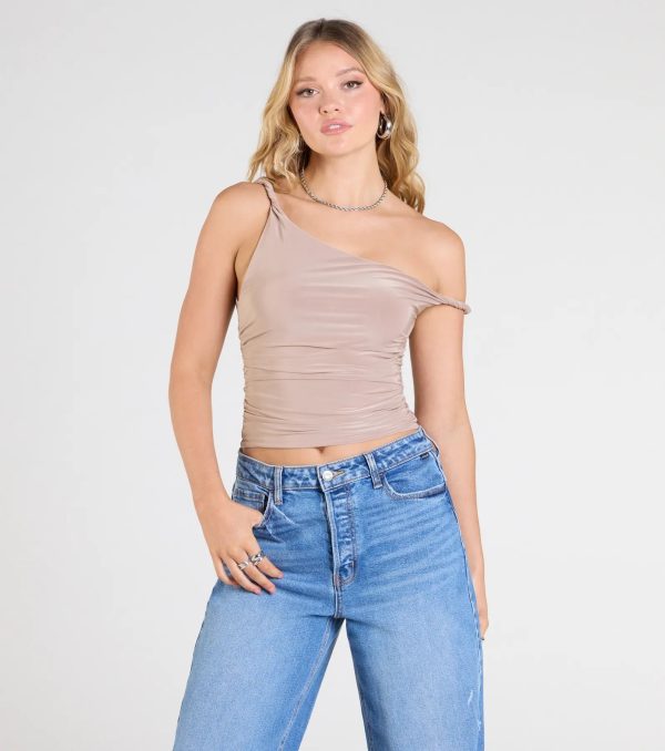 Iconic Chic One-Shoulder Crop Top - Image 5
