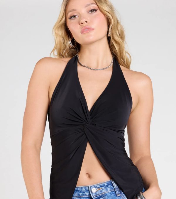 Routinely Cute Halter Knot Crop Top - Image 5