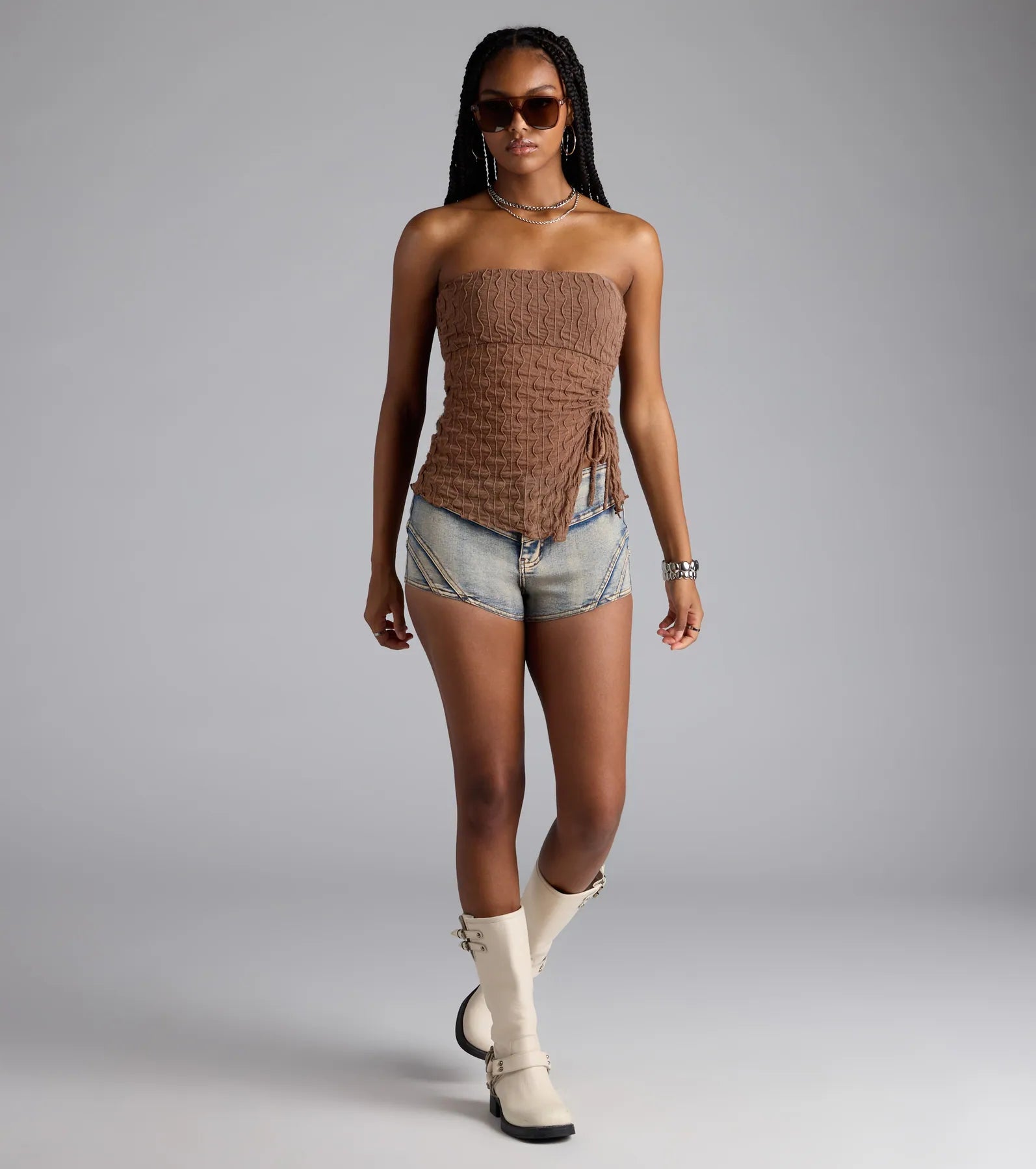 Trendy Era Sheer Mesh Tube Top - Image 3