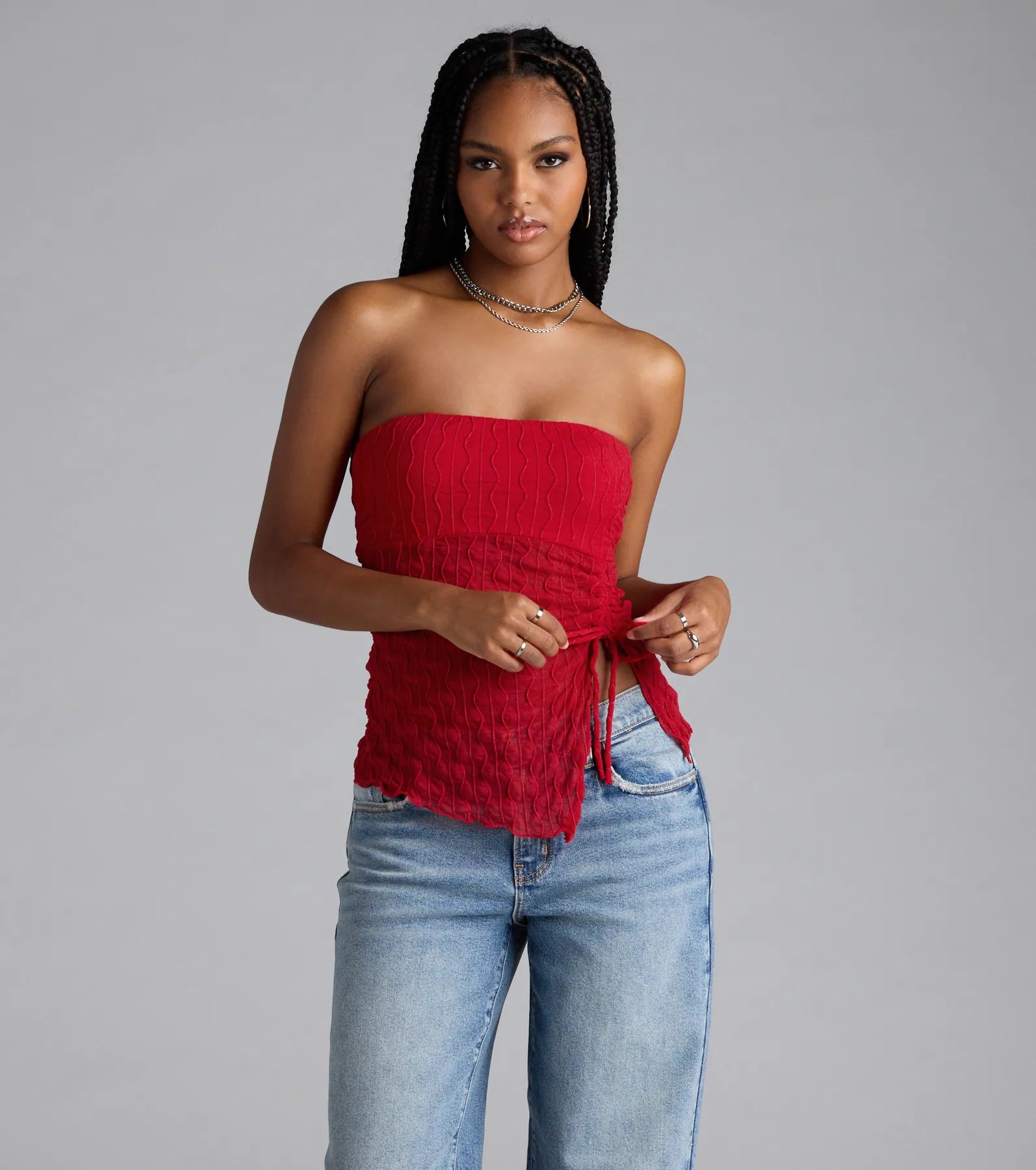 Trendy Era Sheer Mesh Tube Top - Image 5