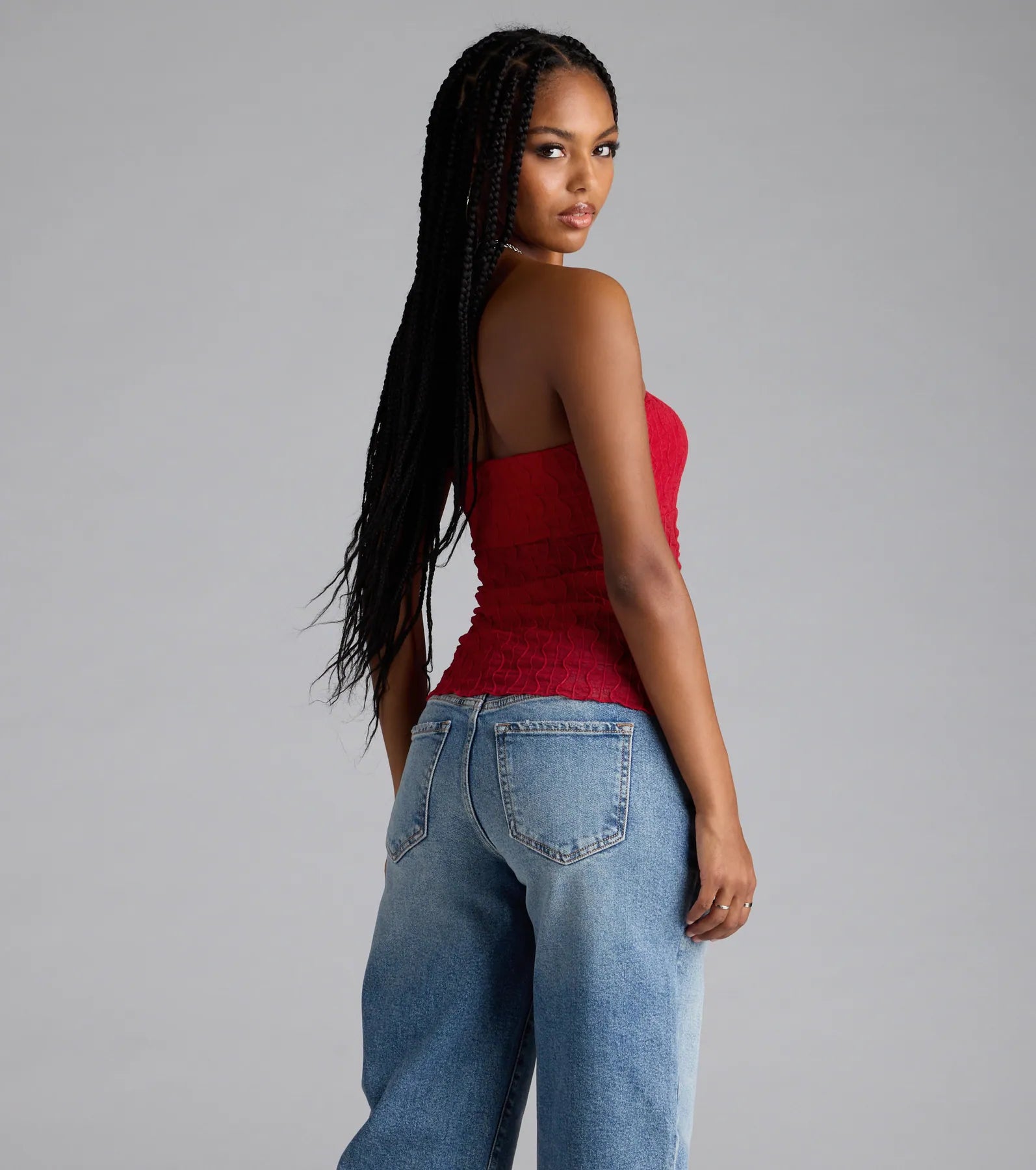 Trendy Era Sheer Mesh Tube Top - Image 6
