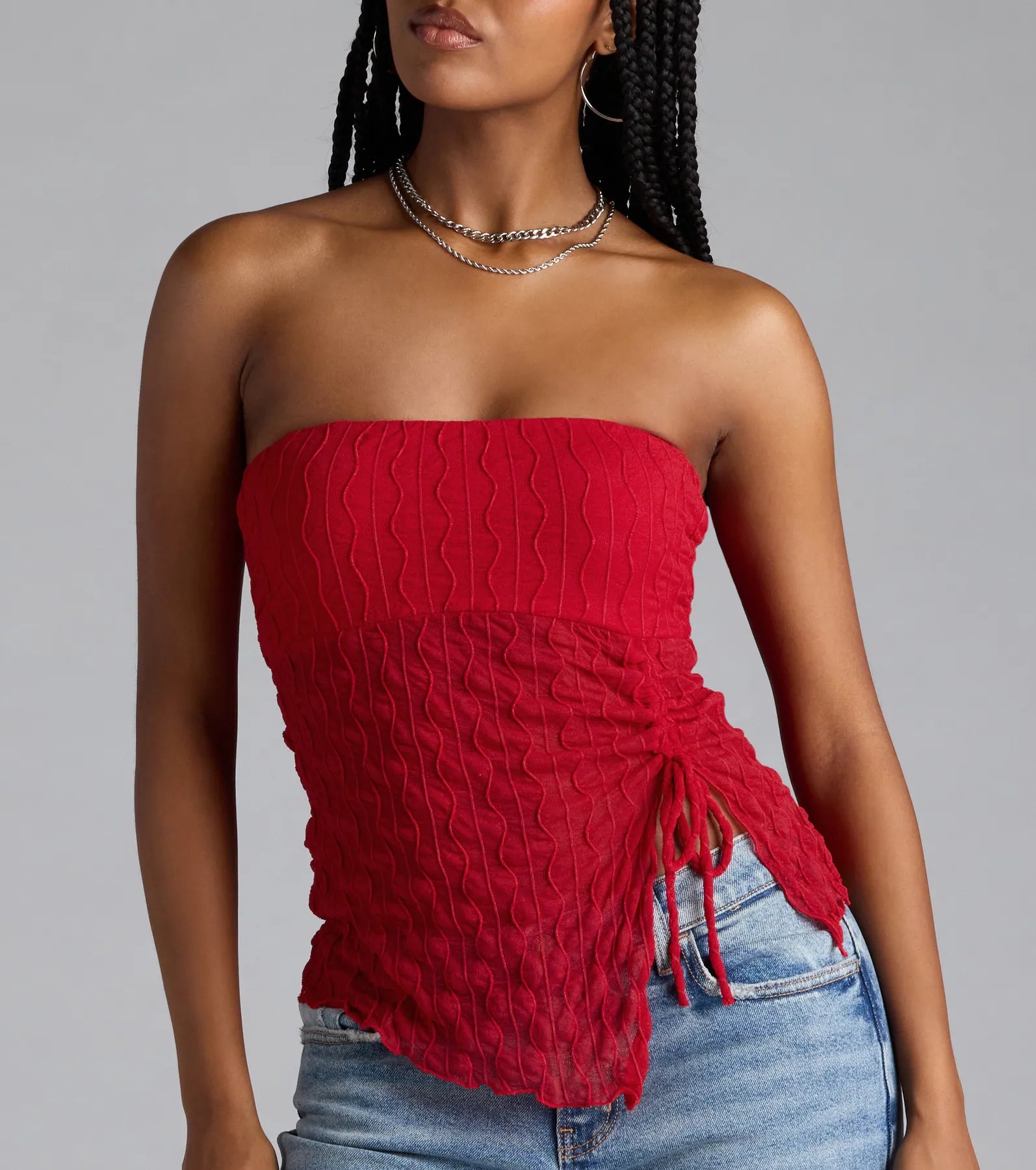 Trendy Era Sheer Mesh Tube Top - Image 8