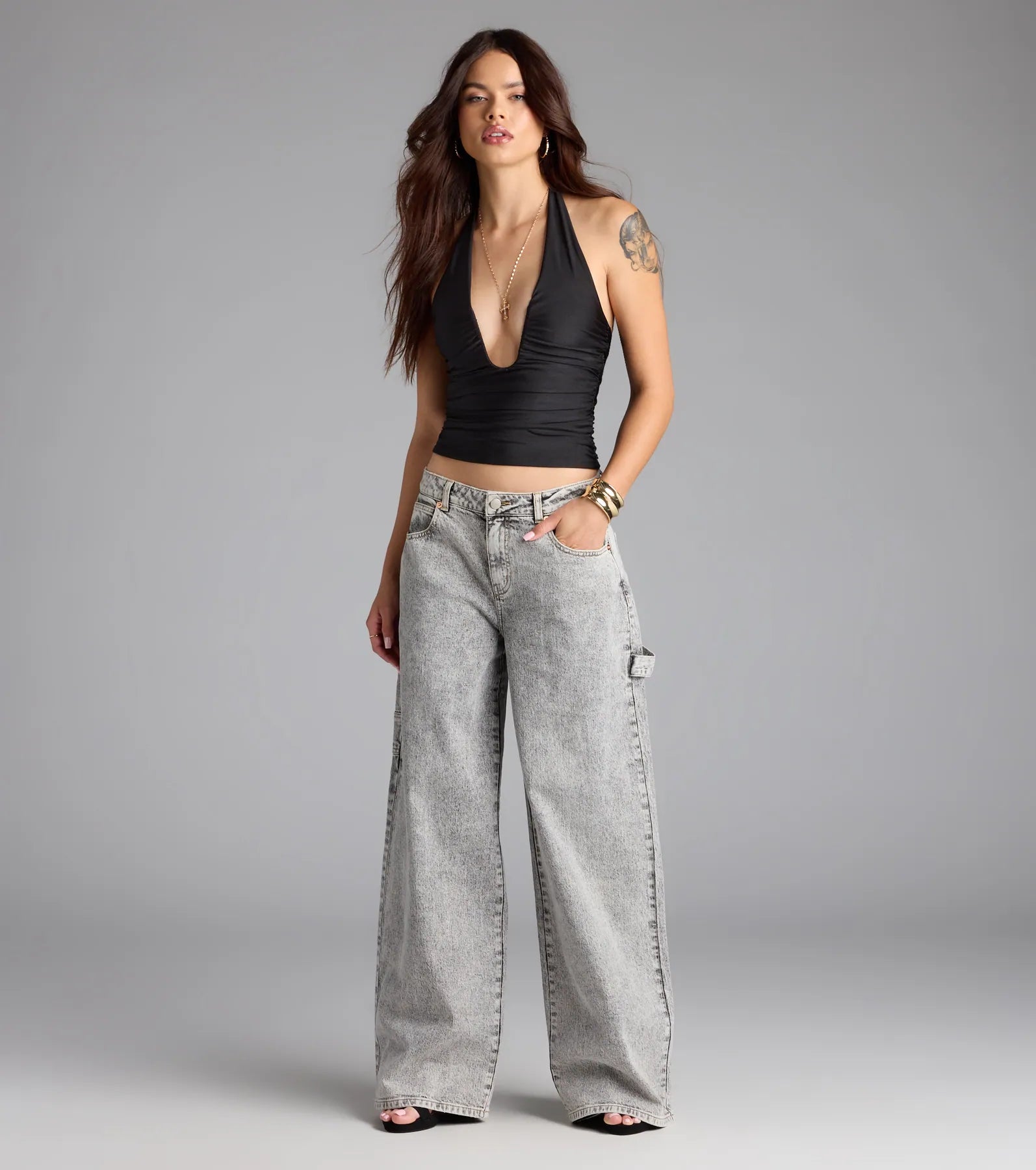 Major Vibe Plunge Halter Top - Image 4