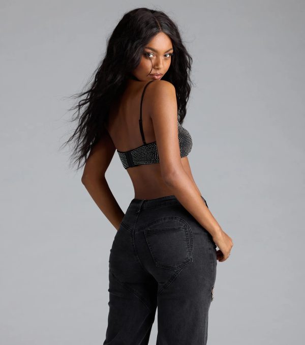 Just For Tonight Rhinestone Bra Top - Image 3