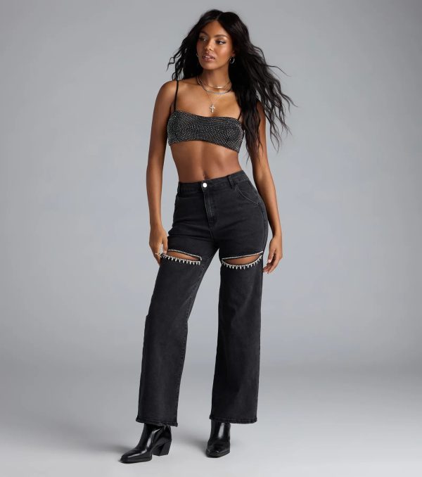 Just For Tonight Rhinestone Bra Top - Image 4