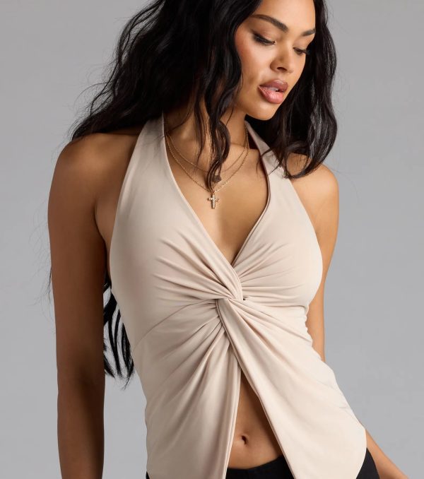 Routinely Cute Halter Knot Crop Top - Image 14