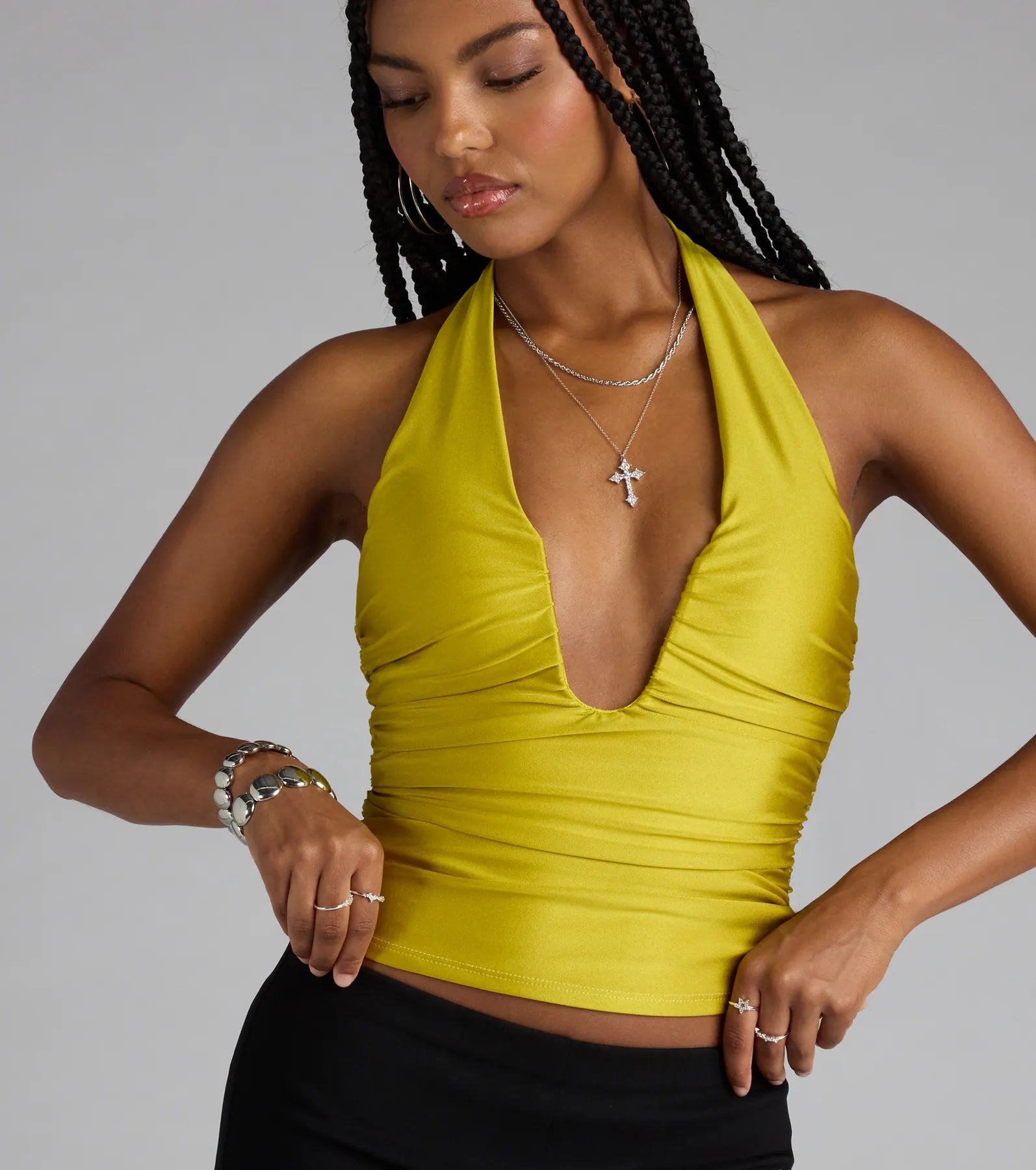Major Vibe Plunge Halter Top - Image 13