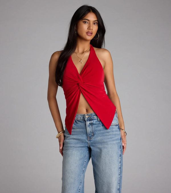 Routinely Cute Halter Knot Crop Top - Image 15