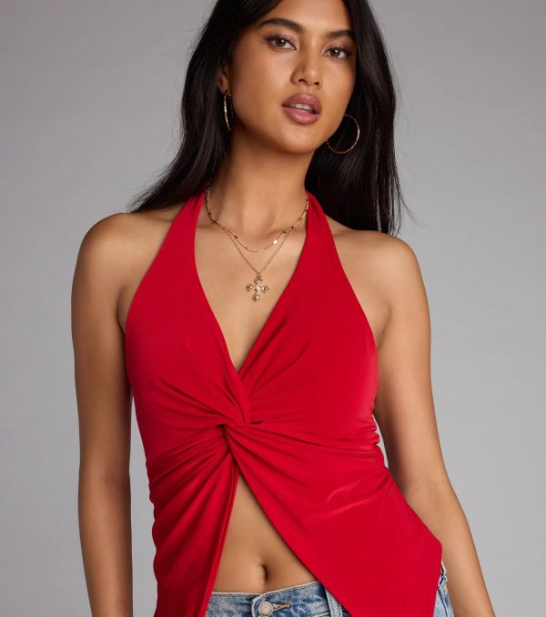 Routinely Cute Halter Knot Crop Top - Image 18