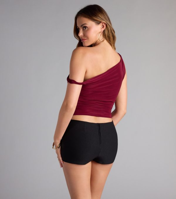 Iconic Chic One-Shoulder Crop Top - Image 10
