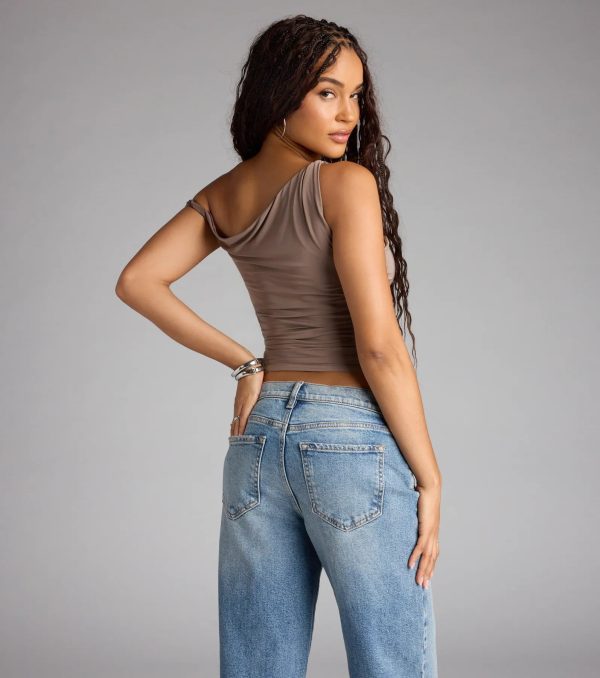 Iconic Chic One-Shoulder Crop Top - Image 18