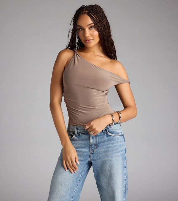 Iconic Chic One-Shoulder Crop Top - Image 20