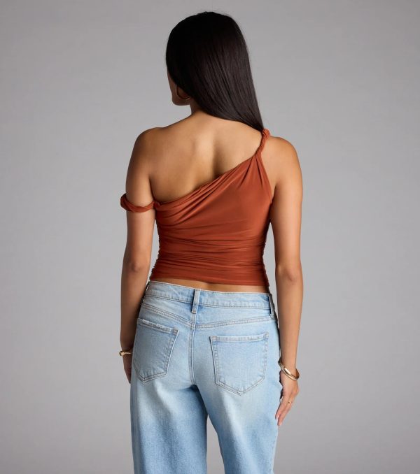Iconic Chic One-Shoulder Crop Top - Image 14
