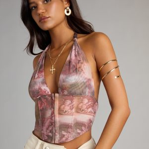 Cherub Kisses Halter Corset Top