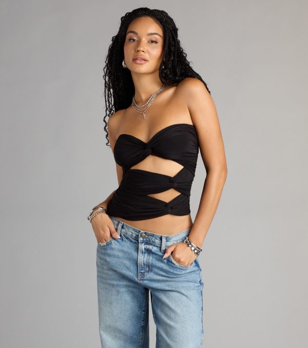 Knot Your Average Tube Cutout Crop Top - Image 5