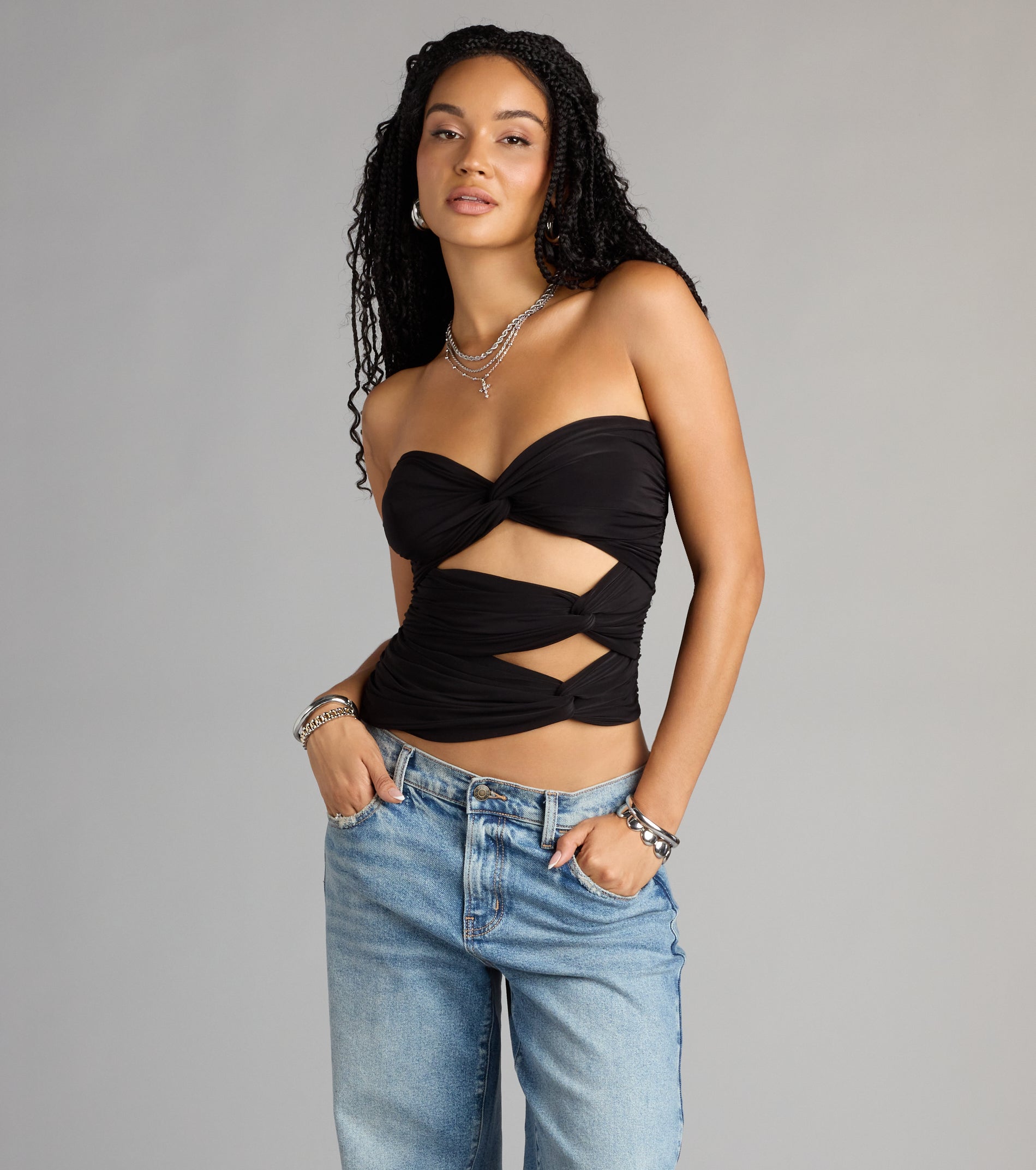 Knot Your Average Tube Cutout Crop Top - Image 5