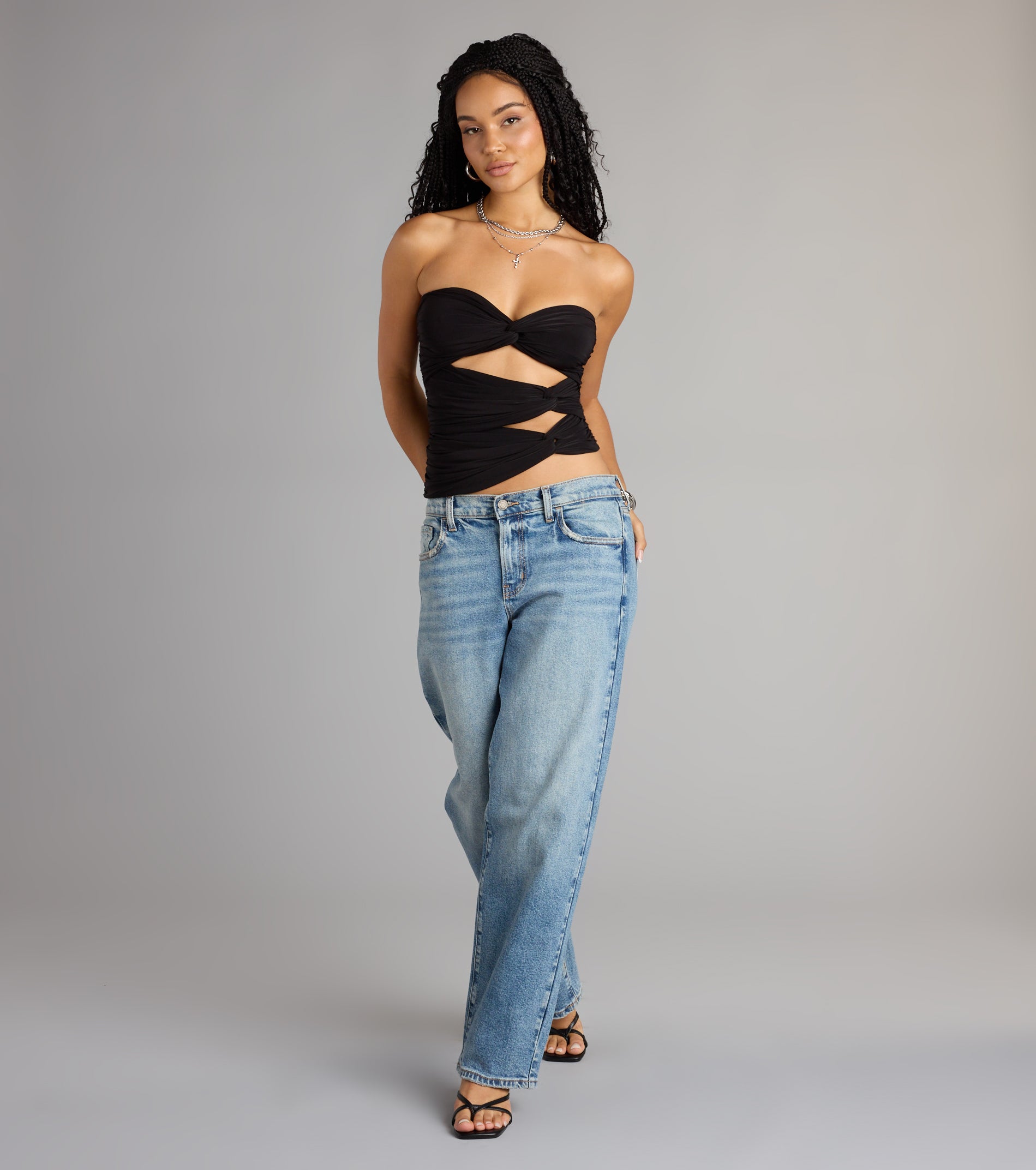 Knot Your Average Tube Cutout Crop Top - Image 7