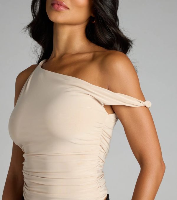 Iconic Chic One-Shoulder Crop Top - Image 24