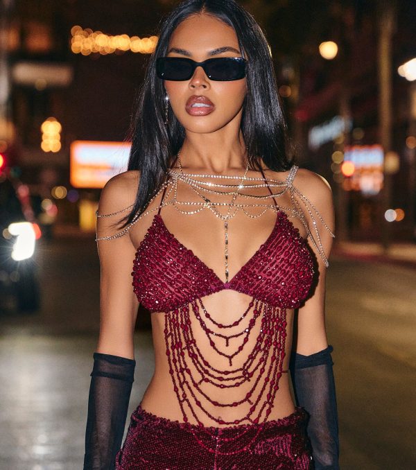 Festival Headliner Beaded Triangle Bralette - Image 8