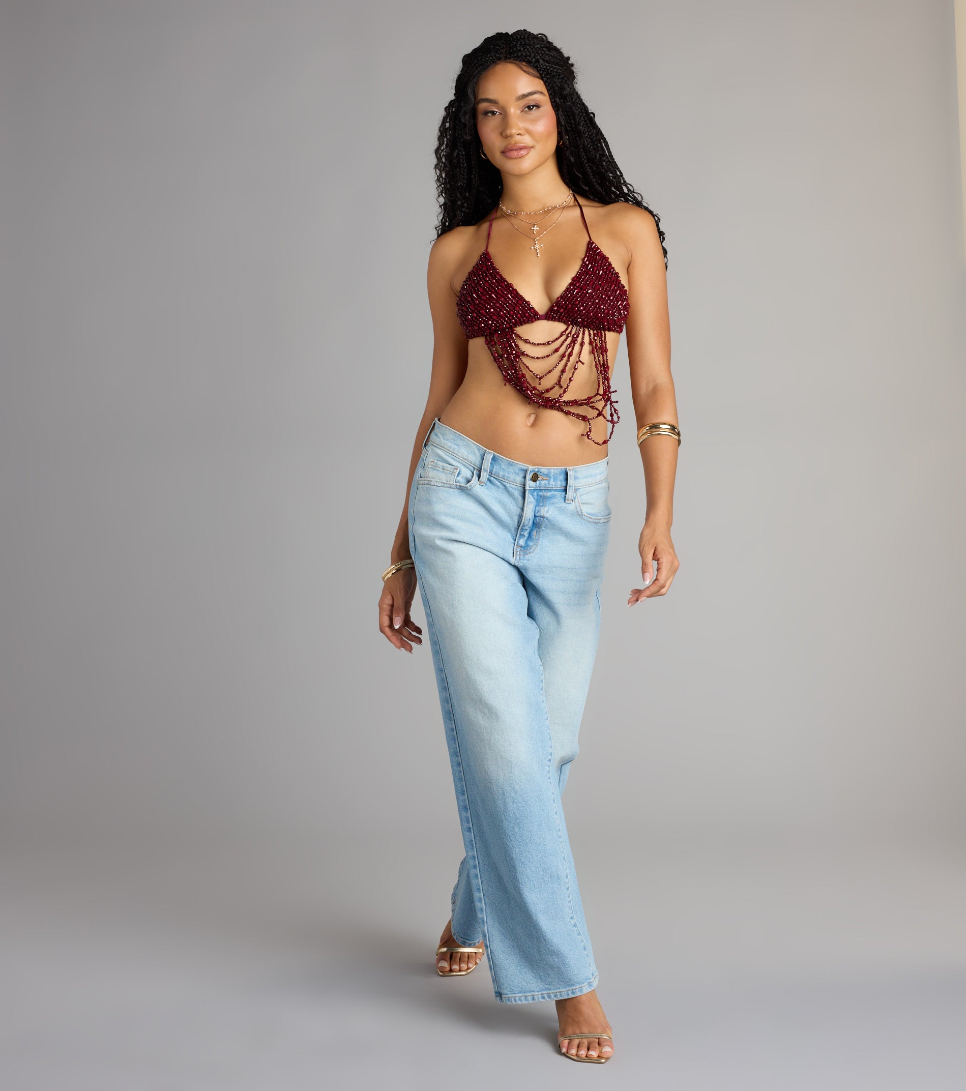 Festival Headliner Beaded Triangle Bralette - Image 11