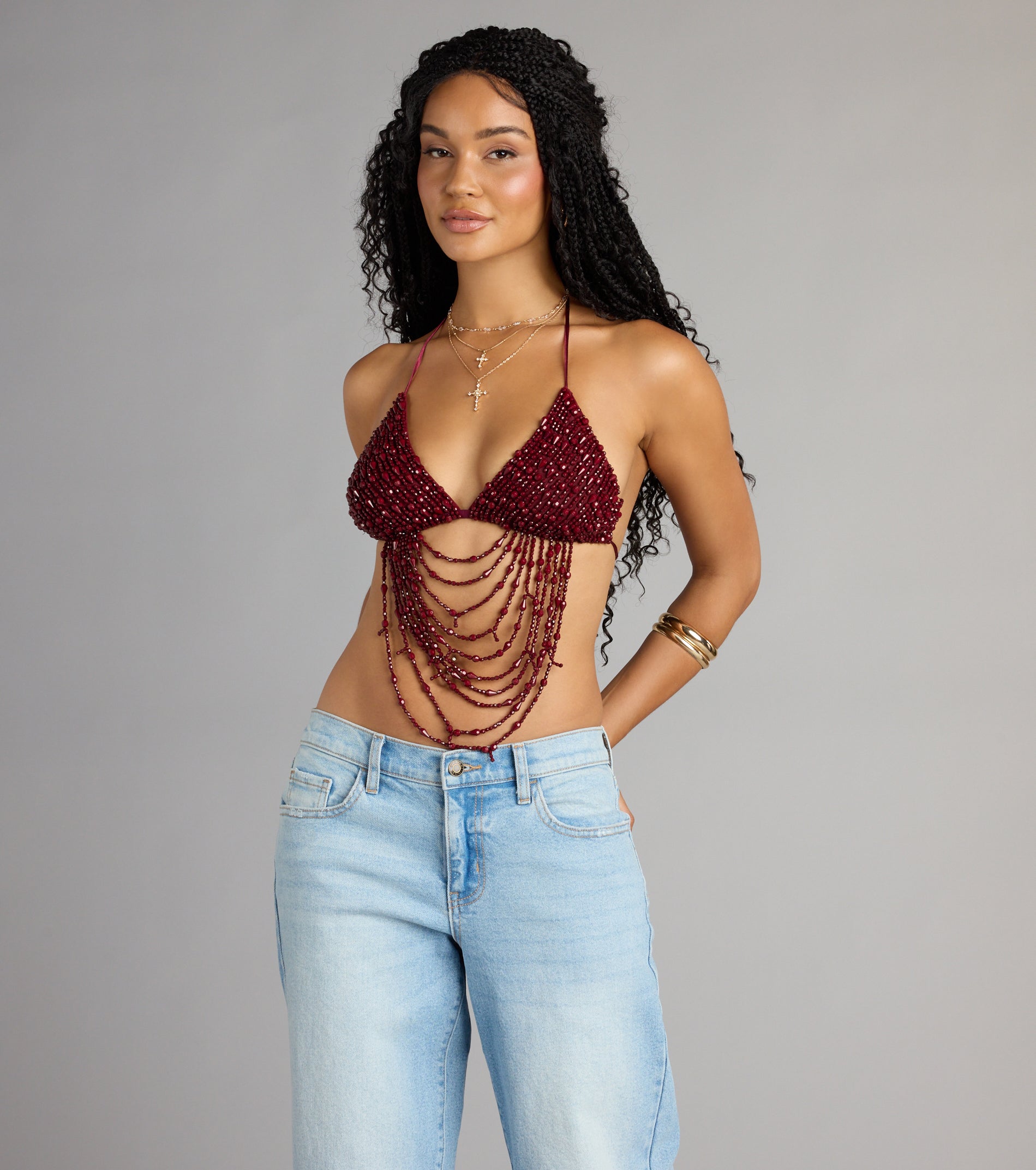 Festival Headliner Beaded Triangle Bralette - Image 12