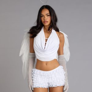 Sultry Sweet Cowl Neck Crop Top
