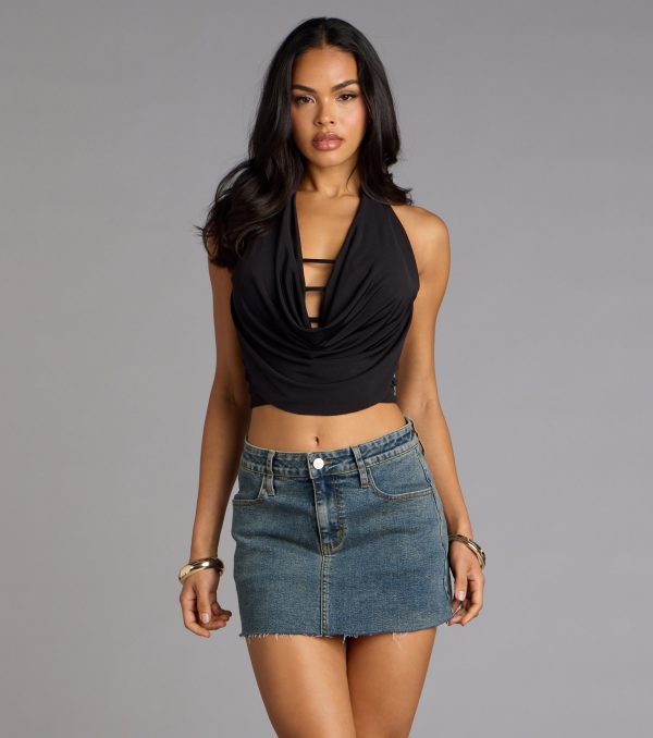 Weekend Crush Cowl Neck Crop Top - Image 5