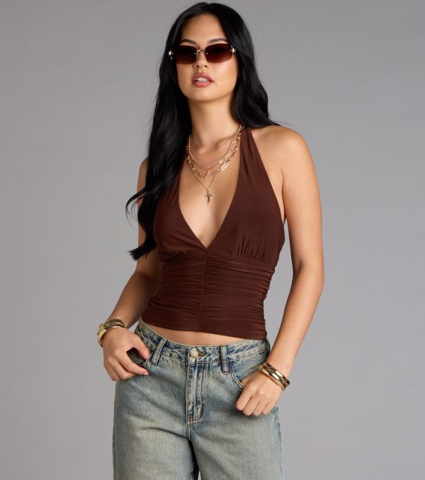 Twist The Night Halter Crop Top - Image 4