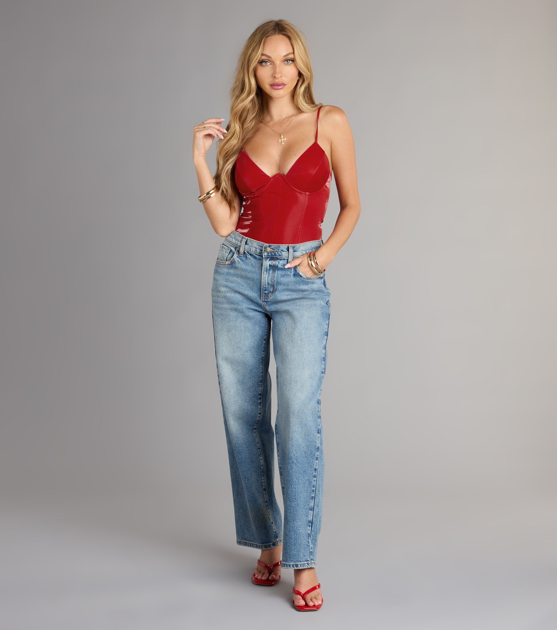 Dangerously Hot Faux Leather Bodysuit - Image 8