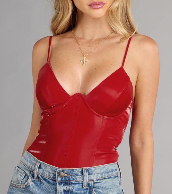 Dangerously Hot Faux Leather Bodysuit - Image 9