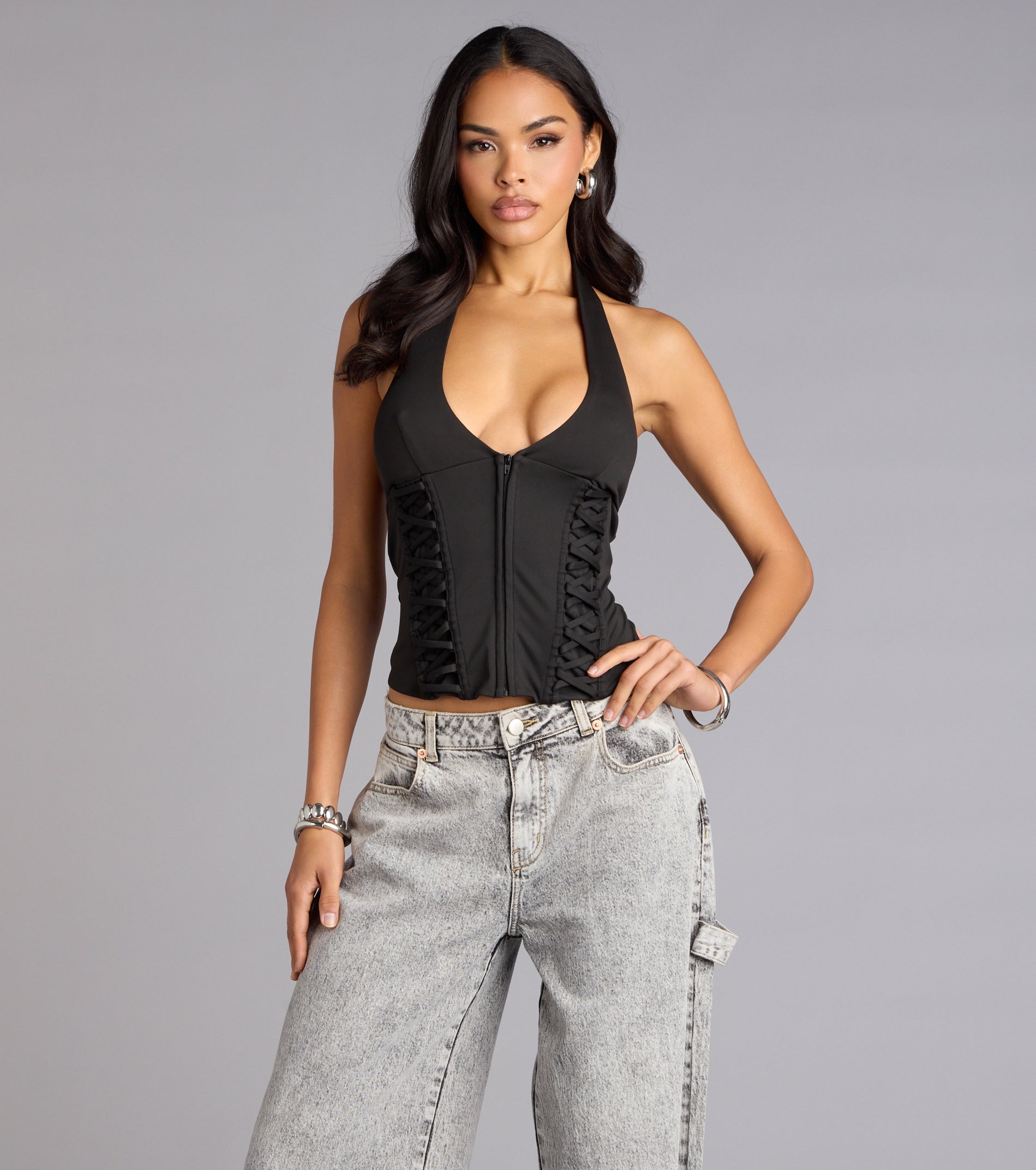 Hot Streak Lace Up Corset Top - Image 13