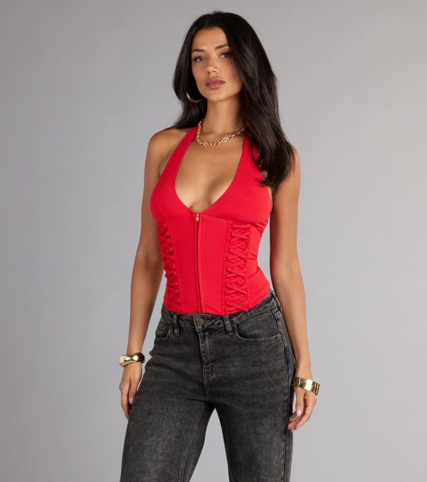 Hot Streak Lace Up Corset Top - Image 5