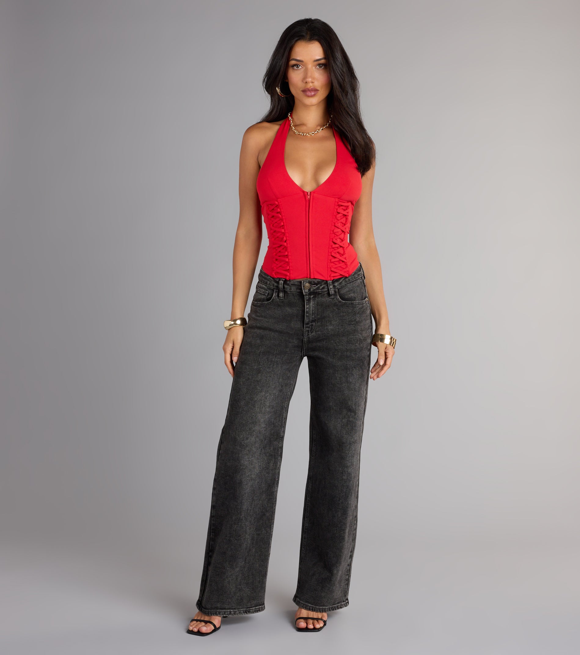 Hot Streak Lace Up Corset Top - Image 7