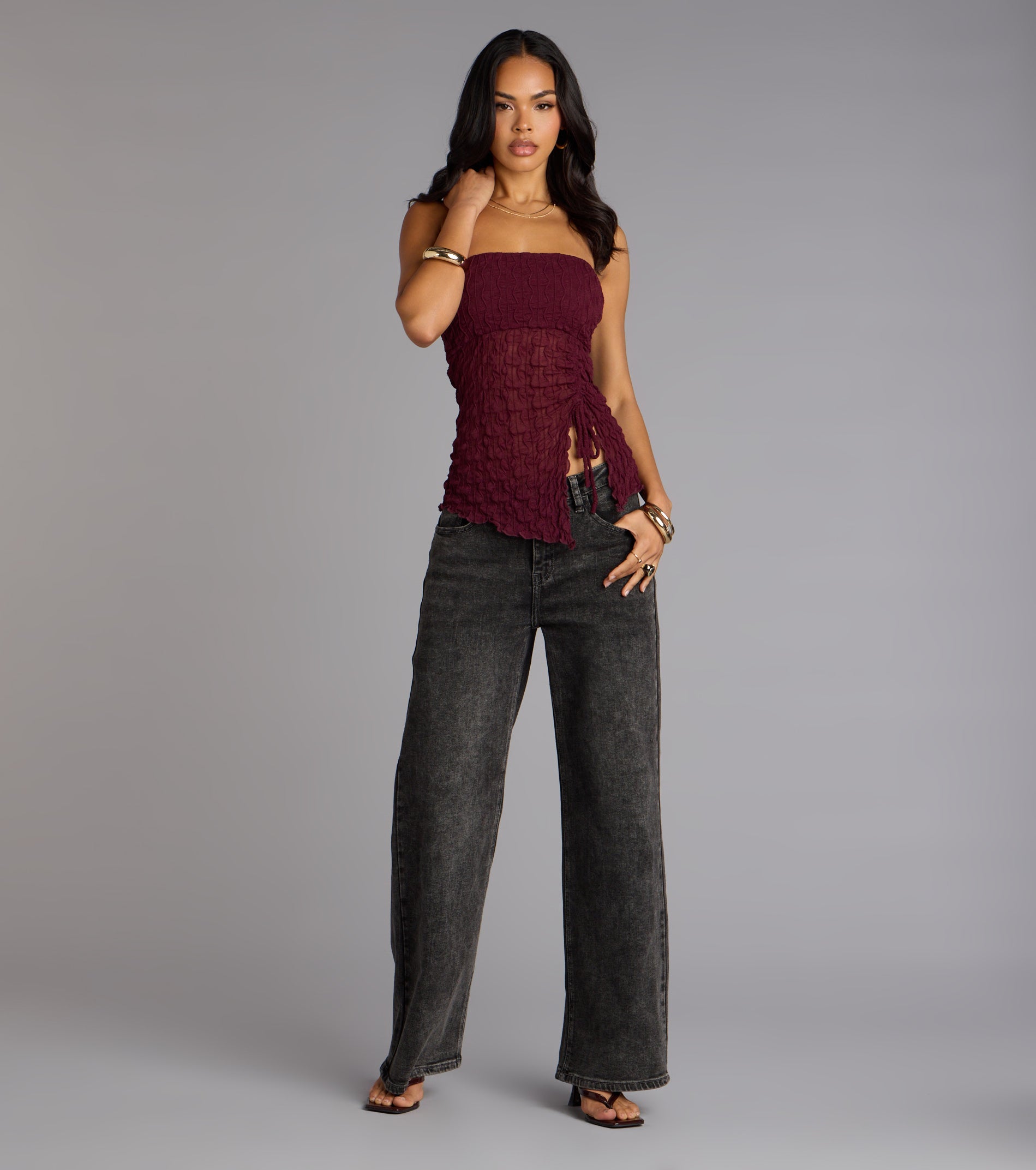 Trendy Era Sheer Mesh Tube Top - Image 15