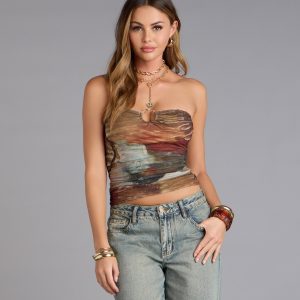 Urban Edge Abstract Tube Top