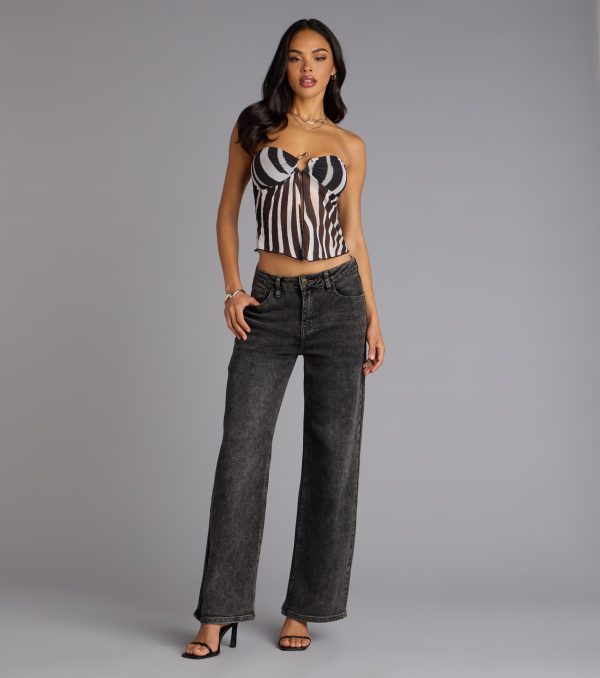Wildly Flirty Zebra Print Tube Top - Image 4