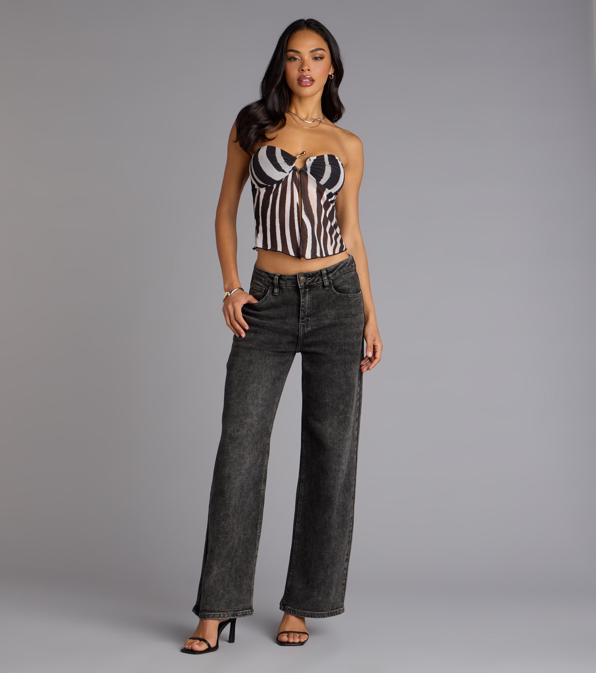 Wildly Flirty Zebra Print Tube Top - Image 4