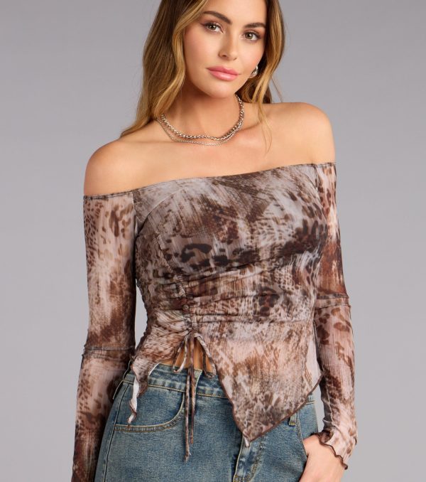 Wild Streak Off-The-Shoulder Top - Image 4