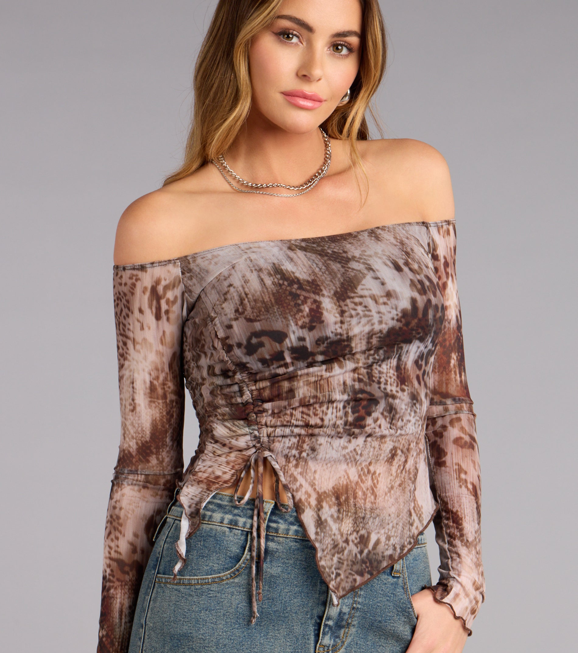 Wild Streak Off-The-Shoulder Top - Image 4