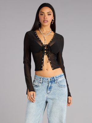 Cool Intentions Lace-Up Top