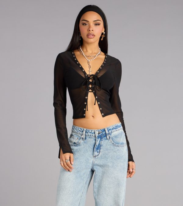 Cool Intentions Lace-Up Top