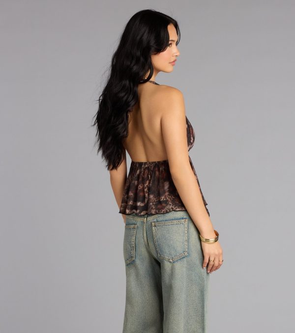 Spotted In Town Plunge Halter Top - Image 2
