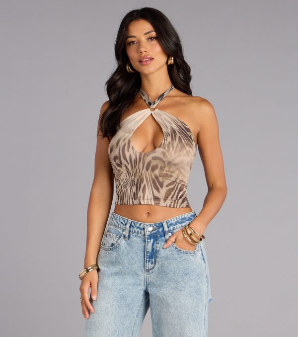 Wild Rhythm Halter Crop Top