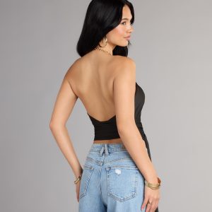 Chain Reaction Wrap Halter Top