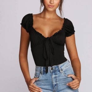 Tie-Front Runner Bodysuit