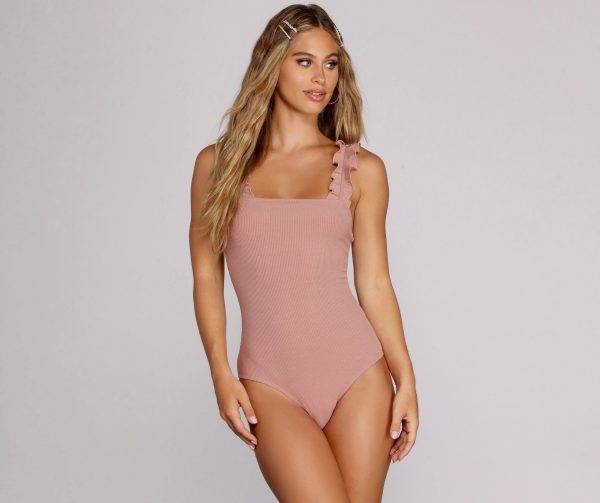 Ruffle Knit Up Bodysuit - Image 14