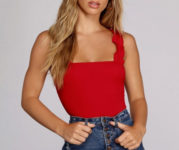Ruffle Knit Up Bodysuit - Image 8