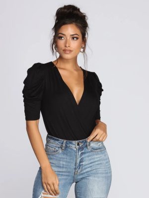 Power Puff Sleeve Bodysuit