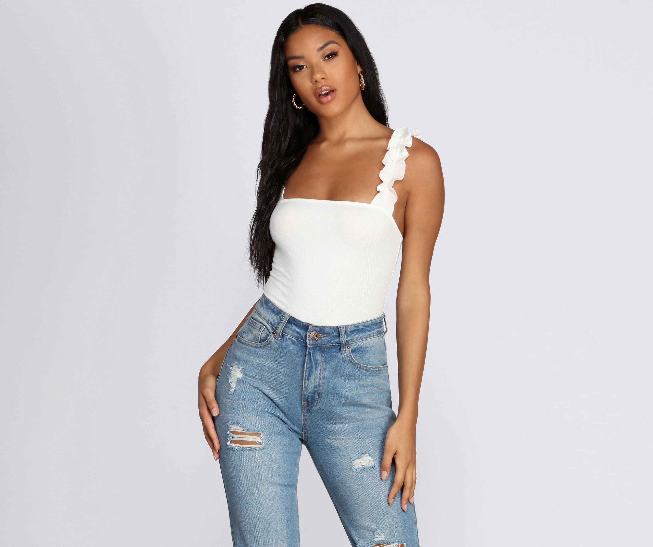 Ruffle Knit Up Bodysuit - Image 15