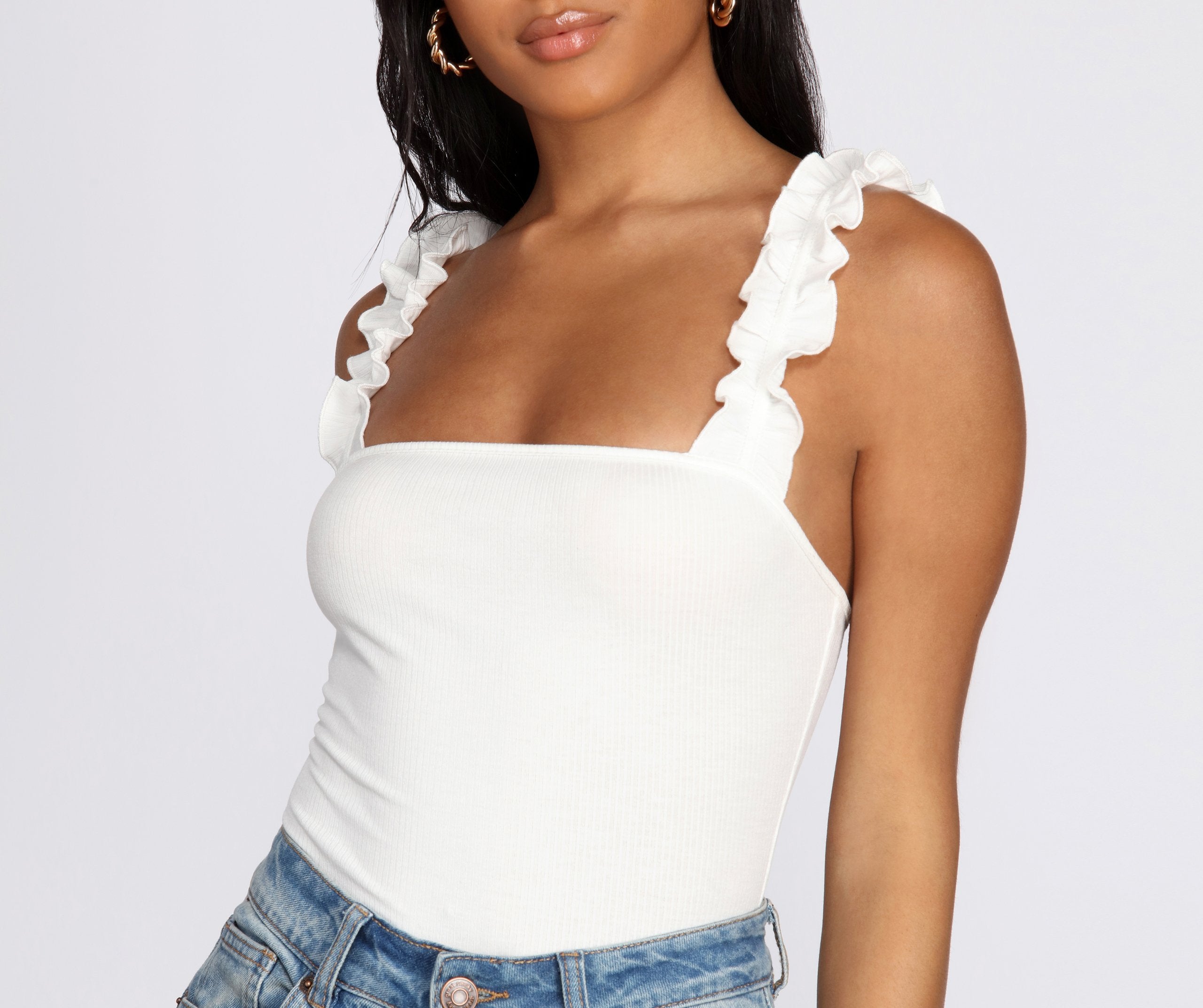 Ruffle Knit Up Bodysuit - Image 17
